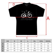 Marškinėliai FORCE Cool Bike (juodi) XL