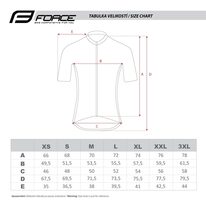 Marškinėliai FORCE MTB Core, (fluorescenciniai/juodi) L