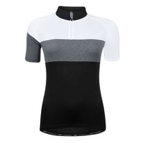 Marškinėliai FORCE View Lady (juoda / balta / pilka) dydis M