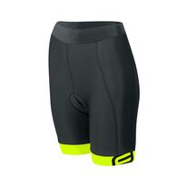 Kids shorts FORCE KID with pad 128-140cm (black/fluorescent)