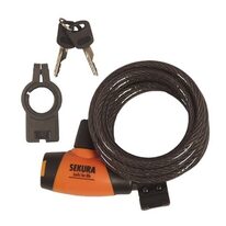 Lock Sekura KB104 cable 1500x8mm with holder