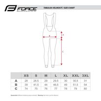 Pants with bibs FORCE Z68  with padding (black/white) M