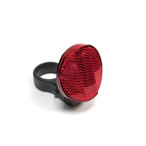 Reflector Cat Eye round 46mm with holder Ø27,2mm (red)