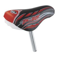 Saddle 12-14" MONTE GRAPPA with seat post 22mm (black/red)