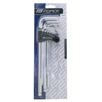 Set of 9 hex wrenches FORCE 1,5-10mm, in holder