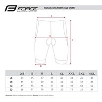 Shorts FORCE B21 EASY with pad (black) XXXL
