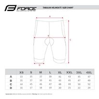 Shorts FORCE B30 with pad (black/fluorescent) XL