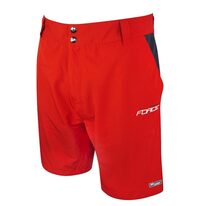 Shorts FORCE Blade MTB with removable inner padding (red) L