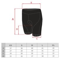 Shorts FORCE Lady II with inner padding (black) L