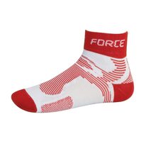 Kojinės trumpos FORCE 2 (balta/raudona) dydis 36-41 S-M