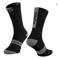 Socks FORCE Long PRO (black/grey) L-XL 42-46