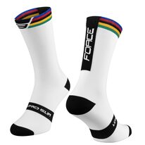 Socks FORCE Long PRO (white/black) L-XL 42-46
