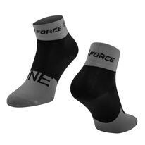 Kojinės trumpos FORCE ONE, (pilka/juoda) 36-41 (S-M)
