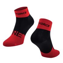 Kojinės trumpos FORCE ONE, (raudona/juoda) 36-41 (S-M)
