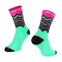 Socks FORCE Wave (pink/green) L-XL 42-46