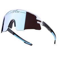 Sunglasses FORCE Ambient, blue lenses (white/grey/black)