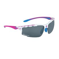 Sunglasses FORCE Queen polycarbonate lenses UV 400 (white/pink)