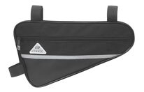 Trikampis rėmo krepšys FORCE Long Eco 1,3l  (juodas)