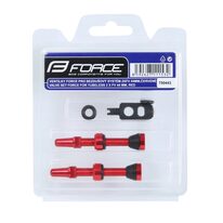 Valve set FORCE for tubeless tyres 2xFV 44mm (red)