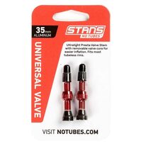Ventiliai Stan's NoTubes bekamerinėms padangoms 35mm (raudoni)