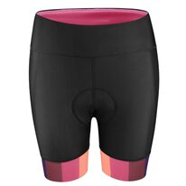 Women's shorts FORCE Victory, with padding (black/pink) L