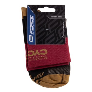 Socks FORCE Divided (brown/red) 42-46 (L-Xl)