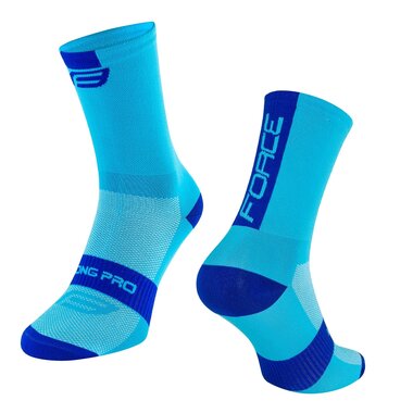 Socks FORCE Long PRO (blue) L-XL 42-46