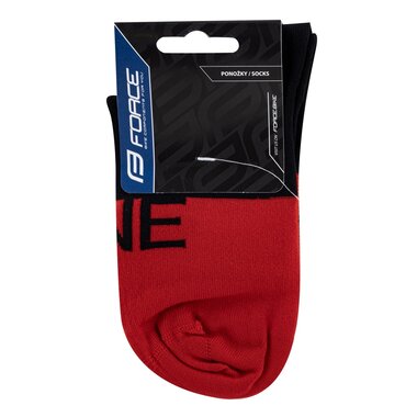 Socks FORCE ONE (red/black) 42-47 (L-XL)