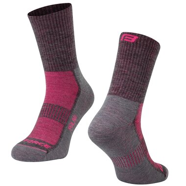 Socks FORCE POLAR, (grey/pink) L-XL 42-47