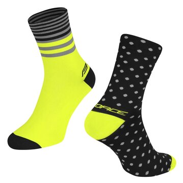 Socks FORCE SPOT (black/fluorescent) L-XL/42-46