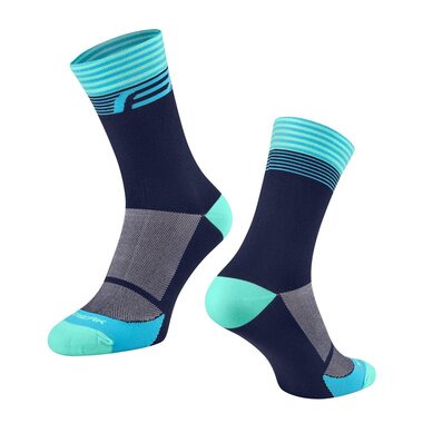 Socks FORCE STREAK (blue/turquoise) L-XL 42-46
