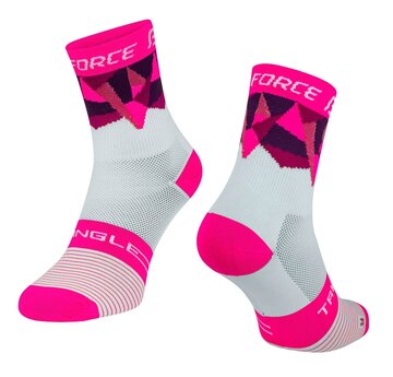 socks FORCE TRIANGLE (white/pink) (36-41) S-M