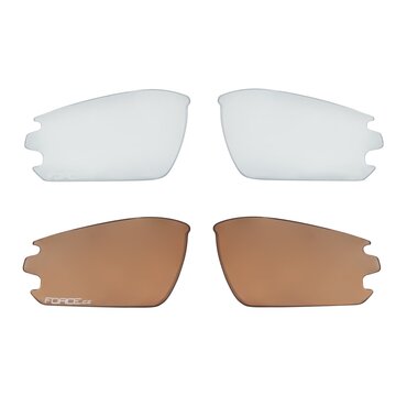 Sunglasses FORCE Calibre polycarbonate lenses UV 400 (fluorescent/black)