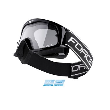 Sunglasses FORCE Downhill, transparent lens (black)
