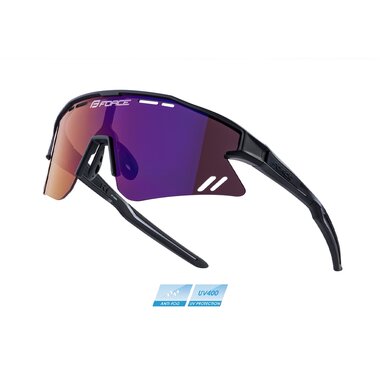 Sunglasses FORCE Specter purple mirror lenses (black)