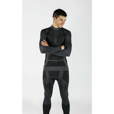 Thermal underwear jersey with long sleeves FORCE Grim (black) XL-XXL