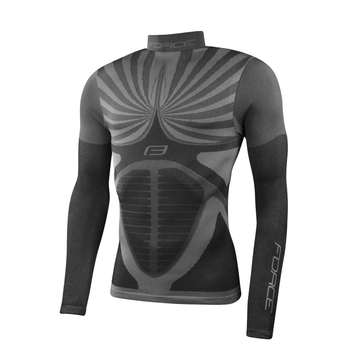 Thermal underwear jersey with long sleeves FORCE Snowstorm (black) L-XL