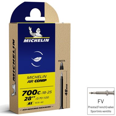 Tube MICHELIN AIR COMP ULTRALIGHT GAL-FV 48MM 700x18/25