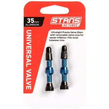 Valve set Stan's NoTubes for tubeless tyres 35mm (blue)
