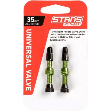 Valve set Stan's NoTubes for tubeless tyres 35mm (green)